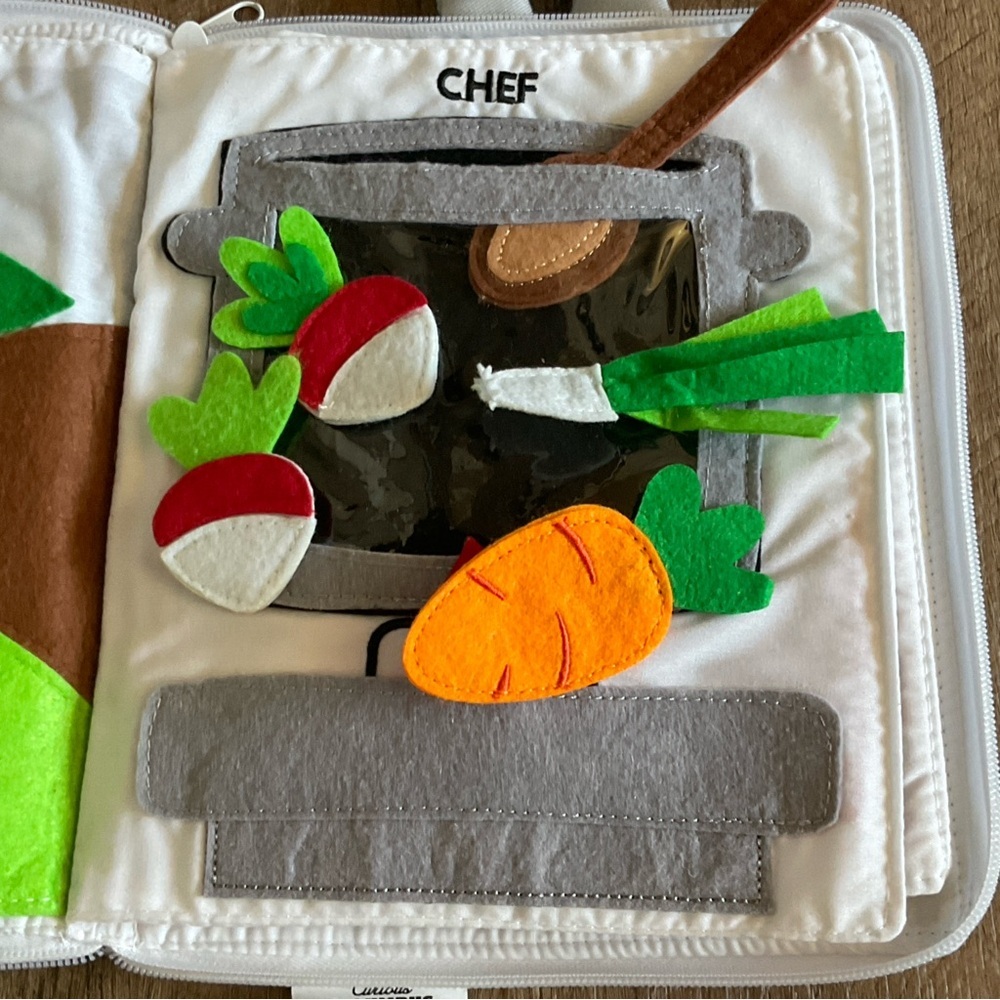 Quiet Book Fabric Busy Book for Toddlers 3 & up Airplane Toddler Travel Toys - Picture 6 of 16
